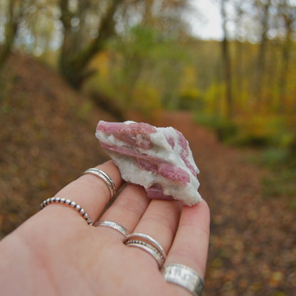 Raw Rubellite in Albite – Pink Tourmaline Crystal Specimen for Healing and Decor