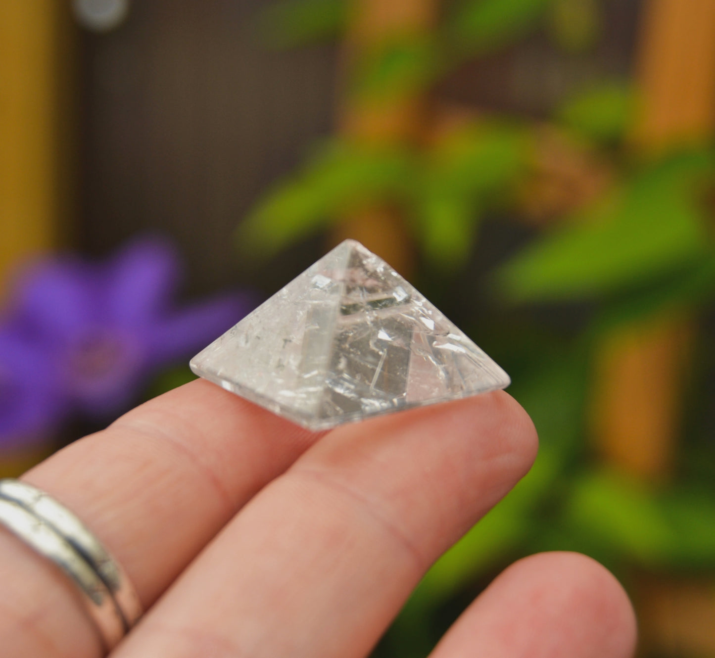 Crystal Pyramids - Fluorite & Clear Quartz