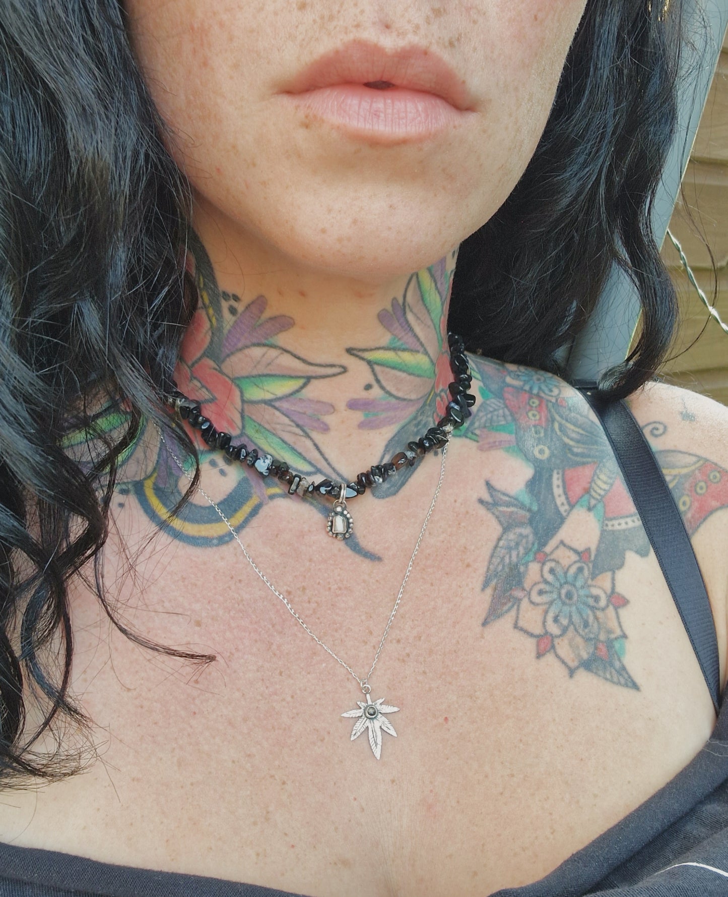 Handcrafted Sterling Silver Custom Tooth Pendant Necklace with Beaded Detailing