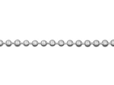 Sterling Silver 1.5mm Ball Chain 16"/40cm Unhallmarked 100% Recycled Silver